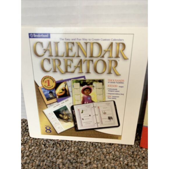 VTG Broderbund Calendar Creator 8 & american Greetings CreateaCard For Windows - Picture 2 of 9